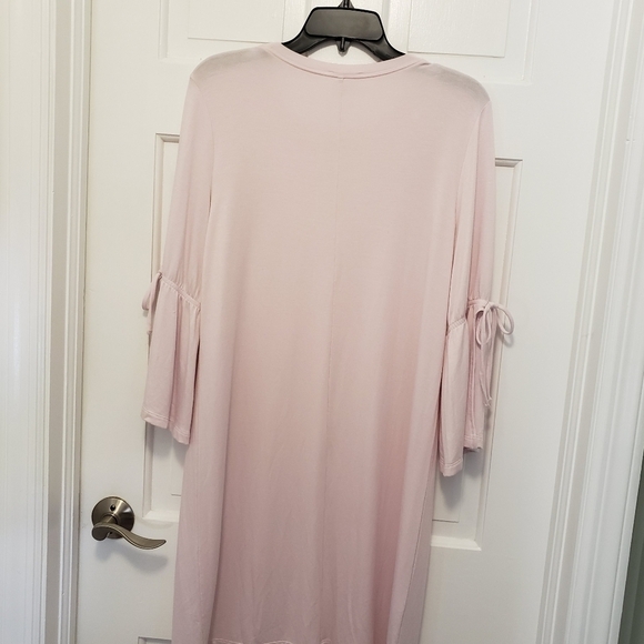LOFT Outlet Pale Pink Knit Dress Size Medium, Comfy, Casual - Picture 9 of 10